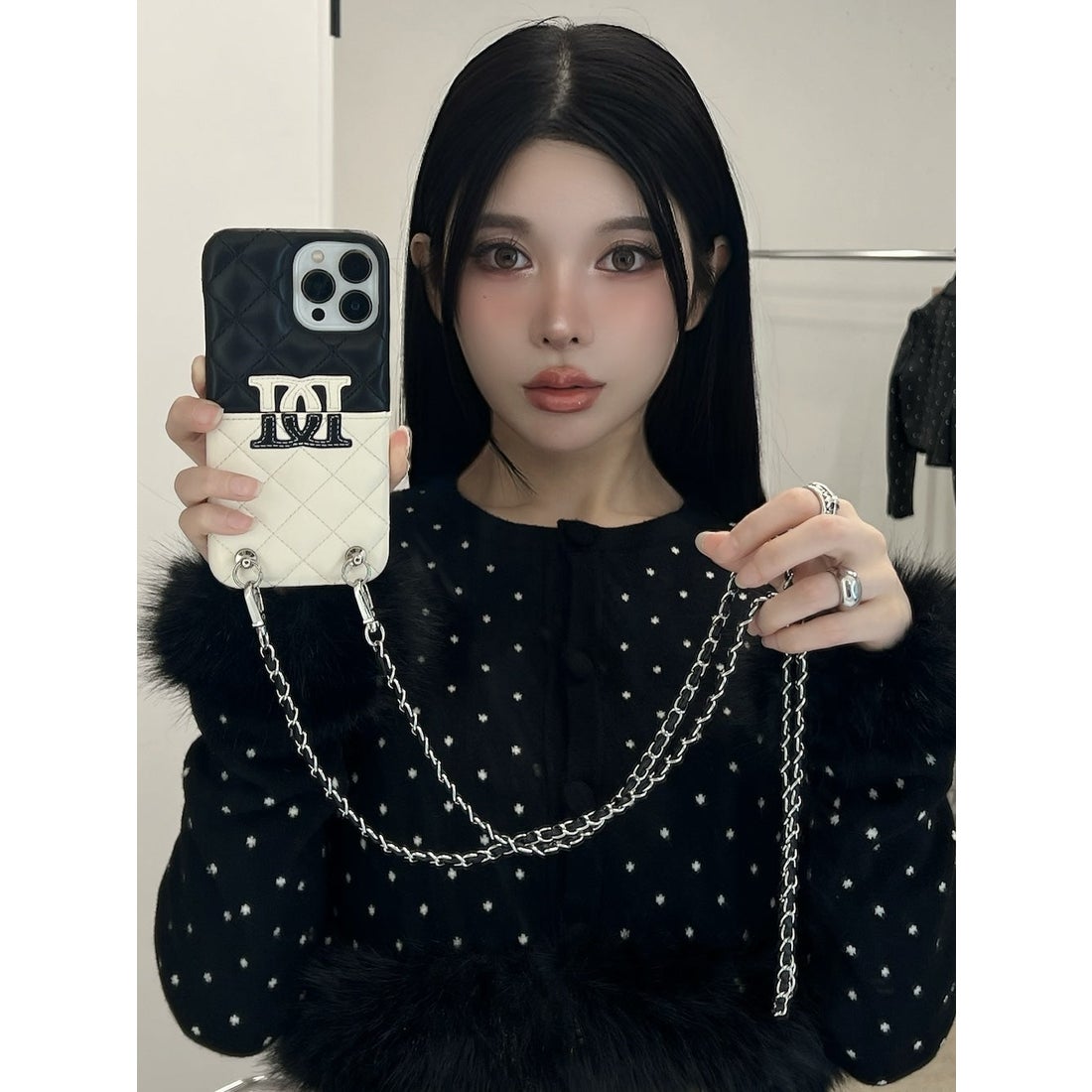 ダーリッチ Darich バイカラーダイカットロゴiPhoneケース