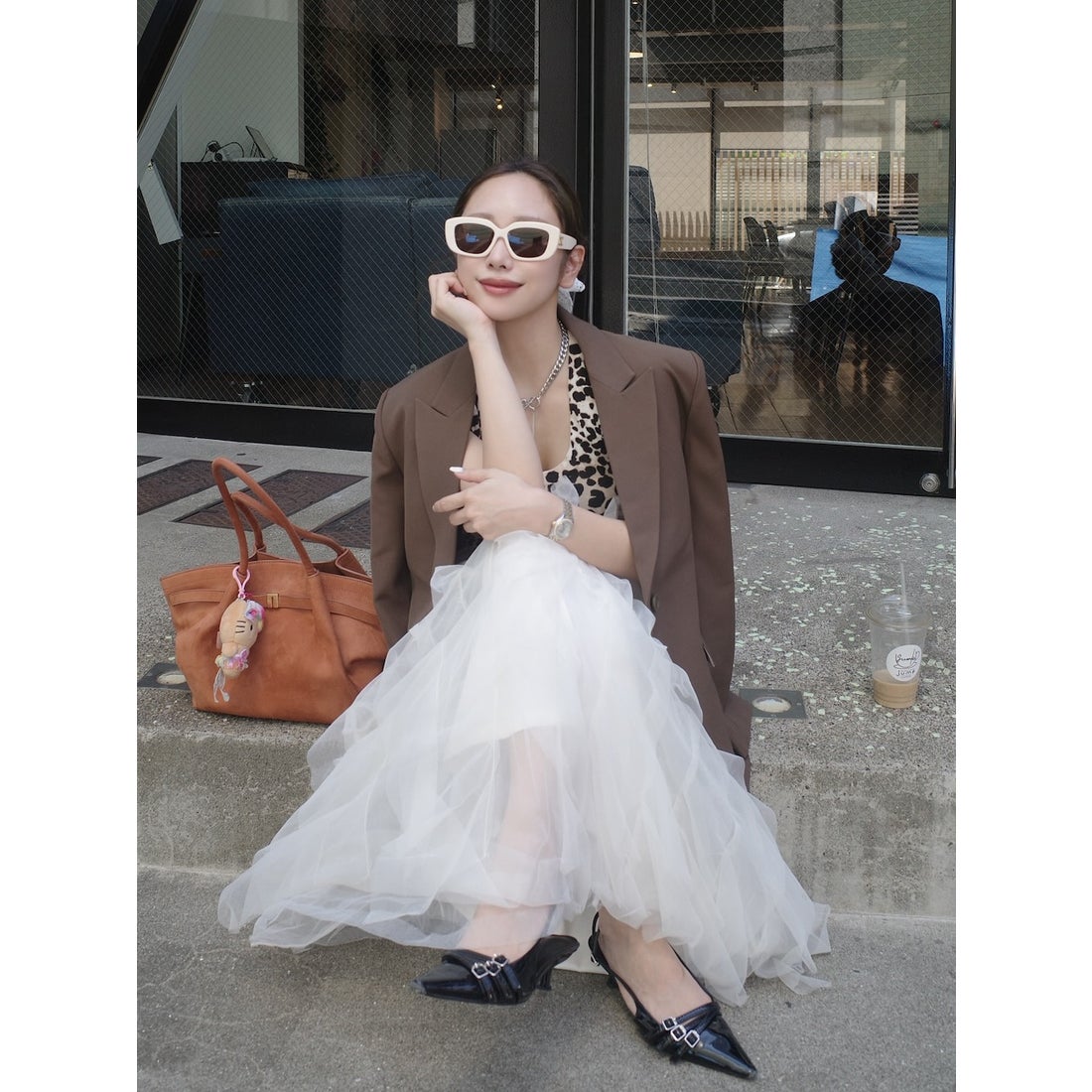 ダーリッチ Darich ランダムタックチュールロングスカート