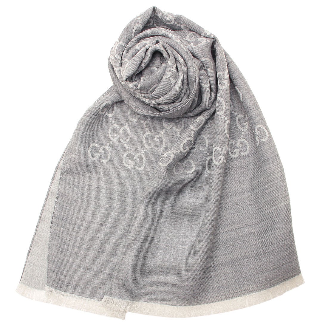 グッチ GUCCI スカーフ バンダナ ストール グレー レディース GUCCI
