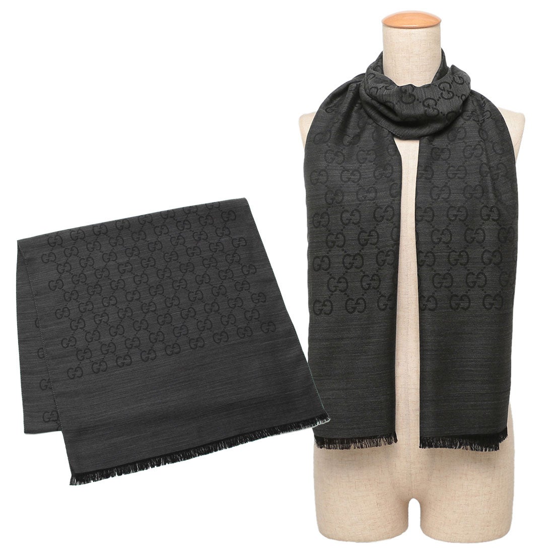 グッチ GUCCI スカーフ バンダナ ストール ブラック レディース GUCCI
