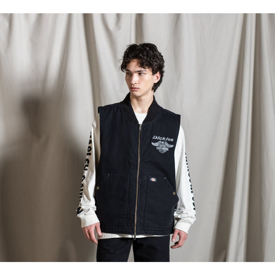 Dickies(R) x H-D(R) キルティングキャンバスベスト -ハーレー