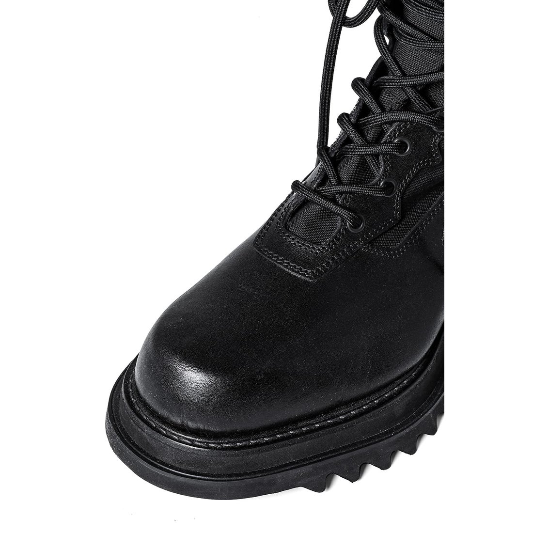 ユリウス JULIUS Cow Skin Lace Up Boots （Black） - ファッション