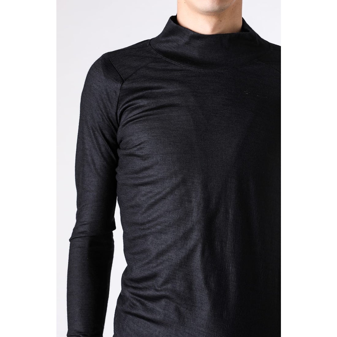 ユリウス JULIUS WOOL SZ JERSEY HIGH-NECK LONG SLEEVE （BLACK