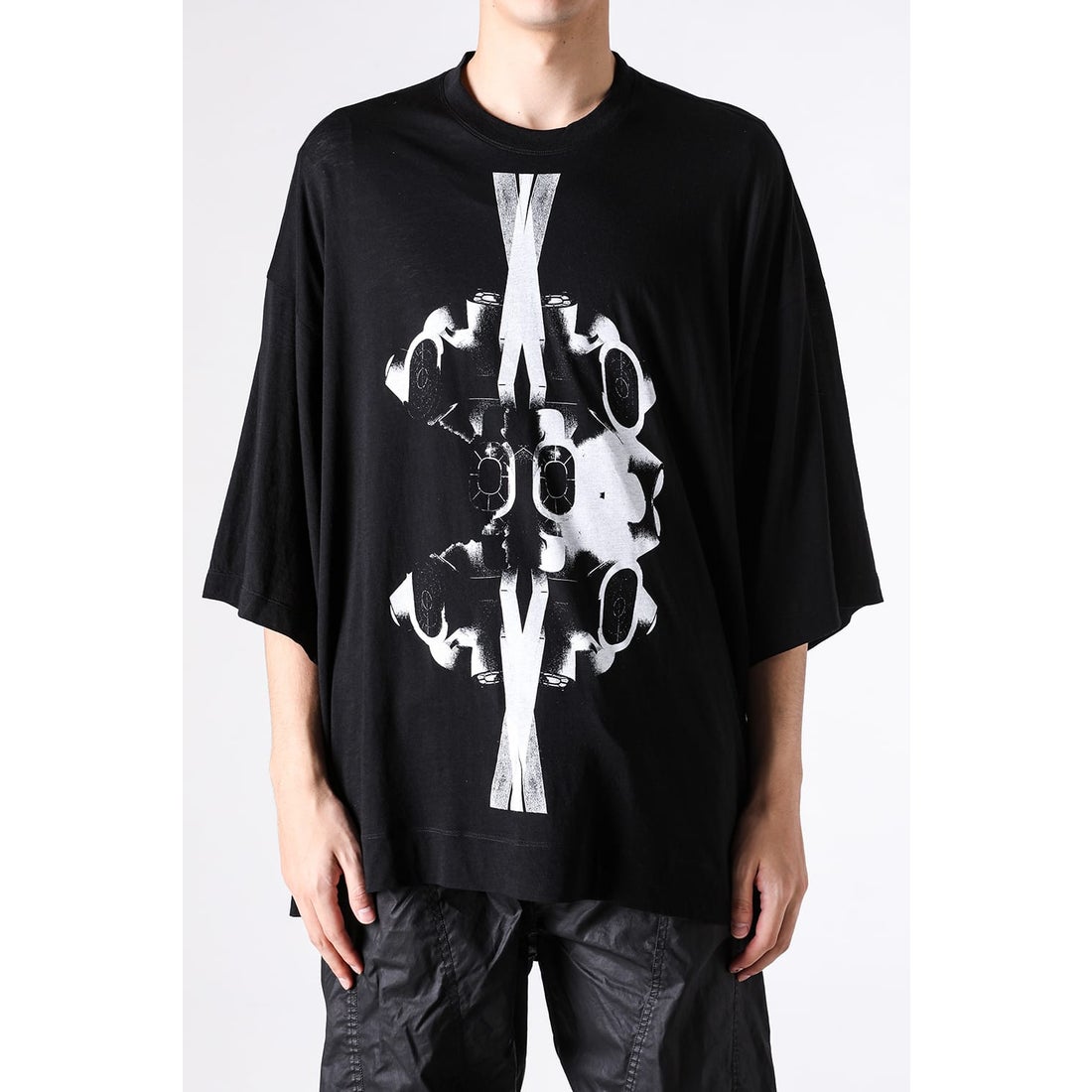 JULIUS COTTON/SILK JERSEY T SHIRT （BLACK） - Osaka / Kyoto