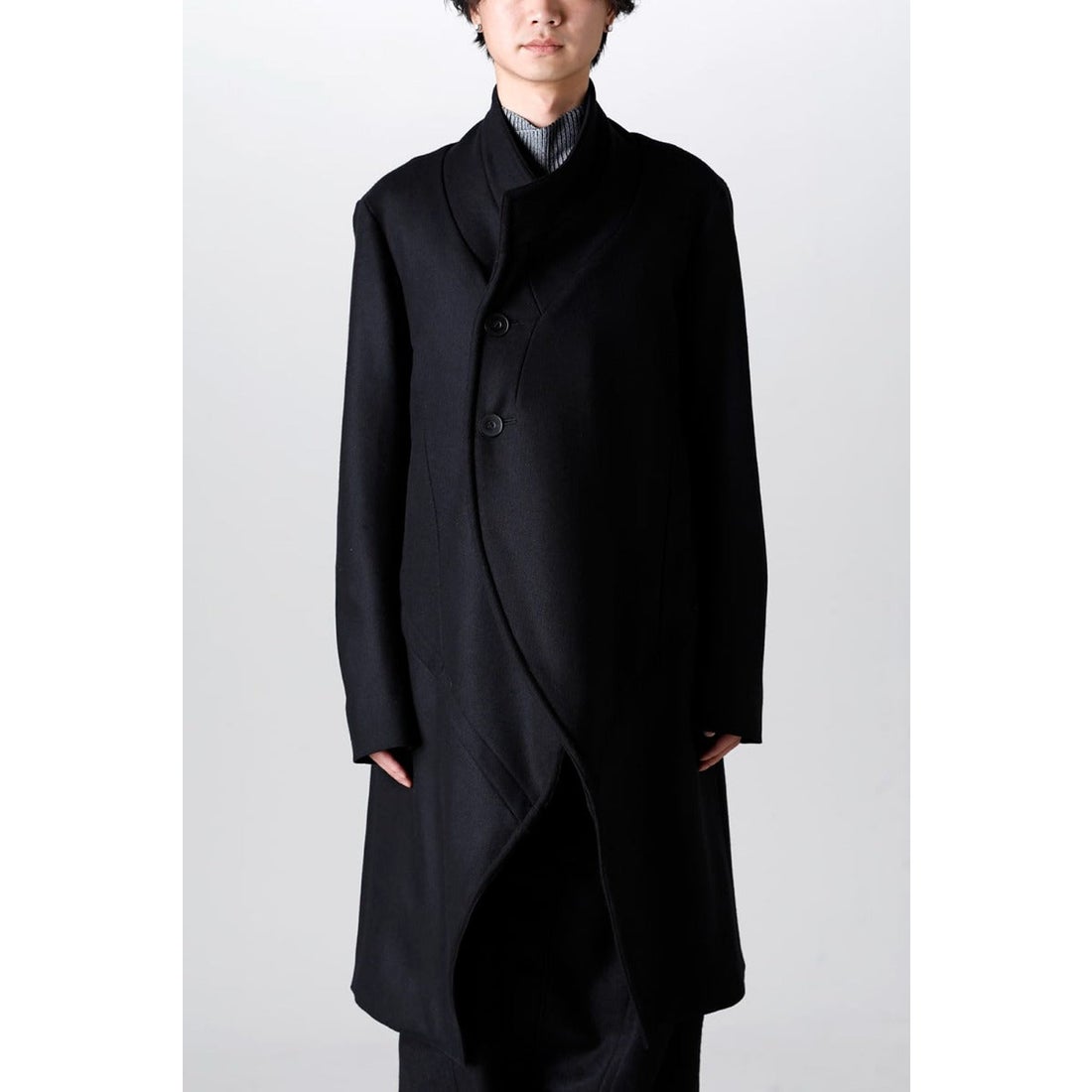 ユリウス JULIUS Wool/Cashimere Kersey Melton Coat （BLACK） 通販