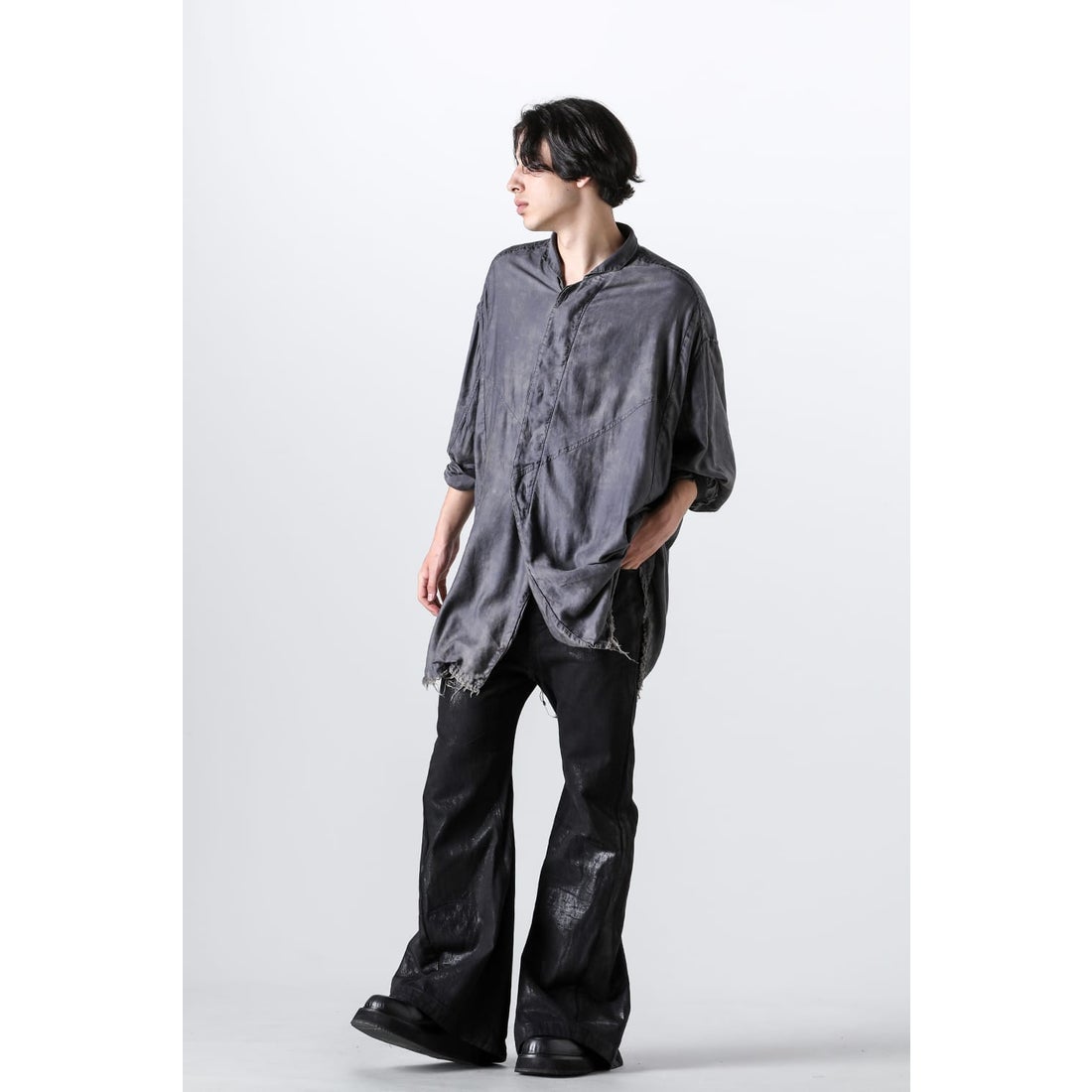 ユリウス JULIUS Flared Jet Pants（Black） 通販 大阪心斎橋/京都