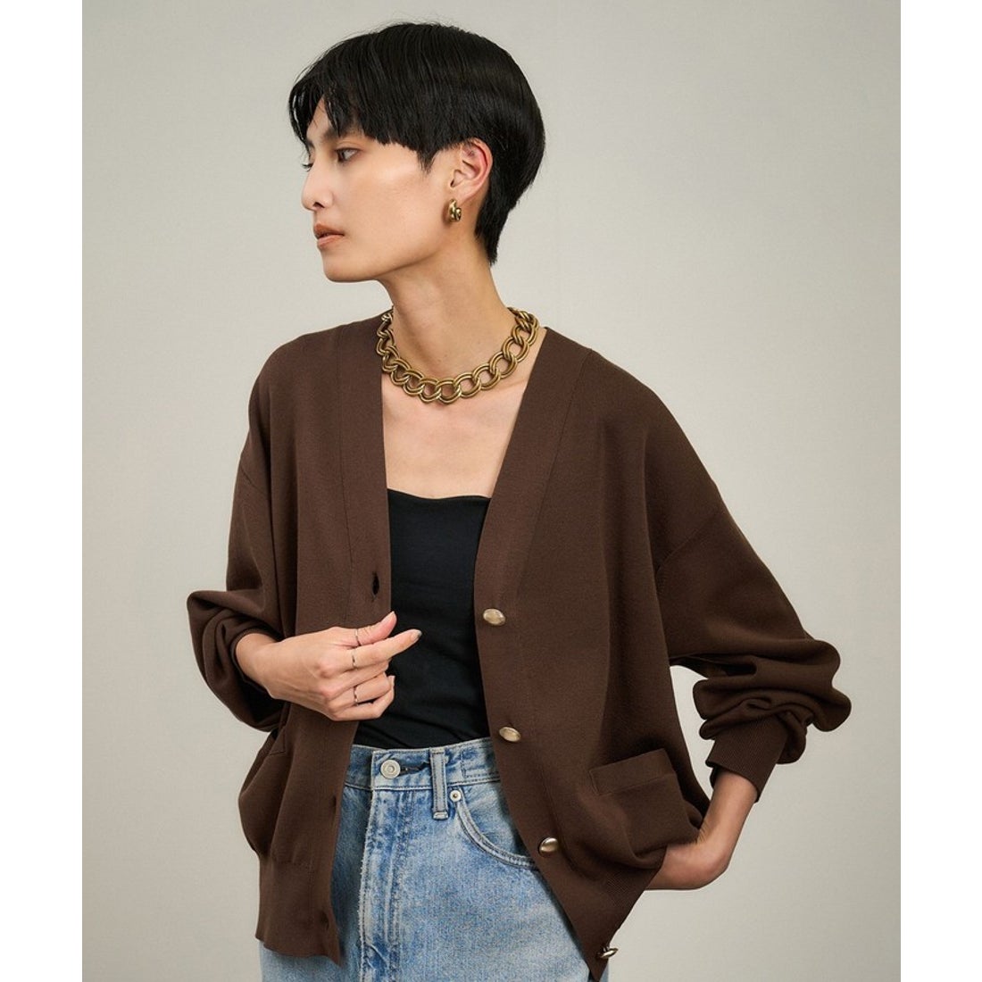 サロン アダム エ ロペ SALON adam et rope' 【WEB限定】メタルボタン