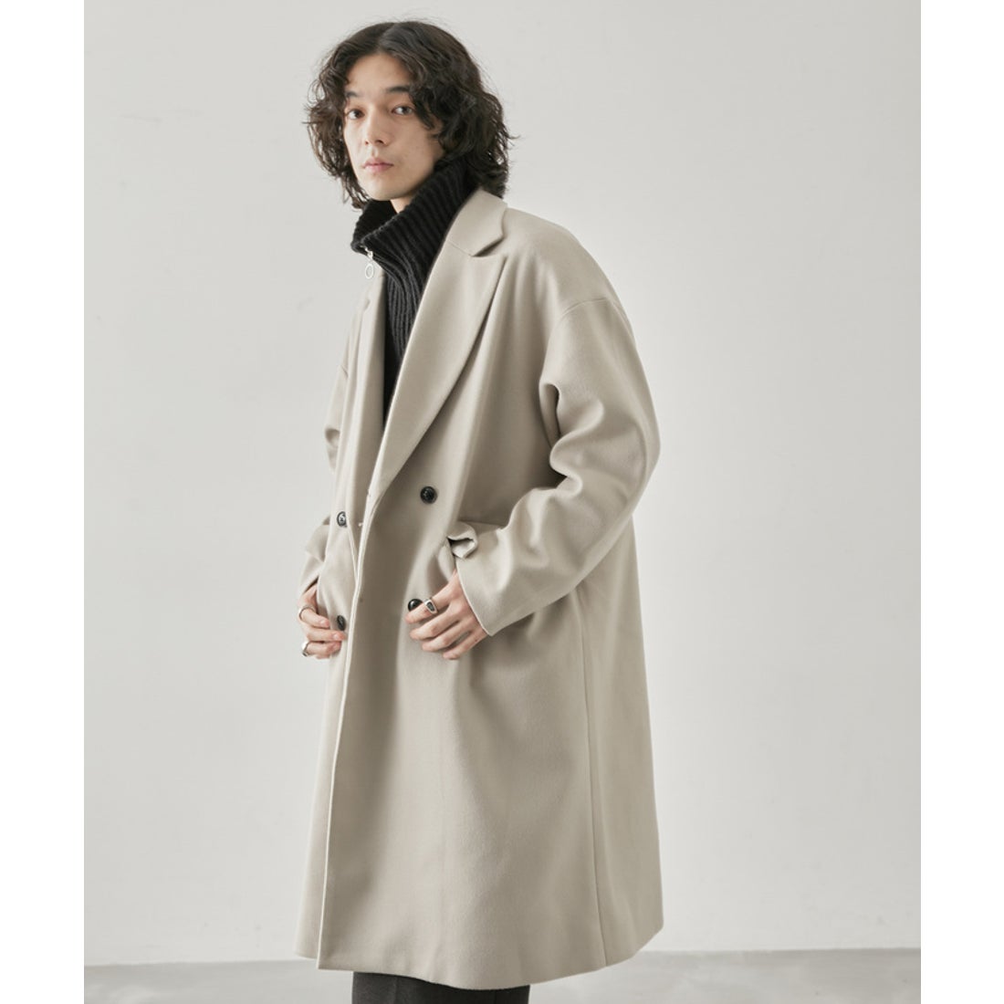 ジュンレッド JUNRed ダブルチェスターコート （ベージュ系（28