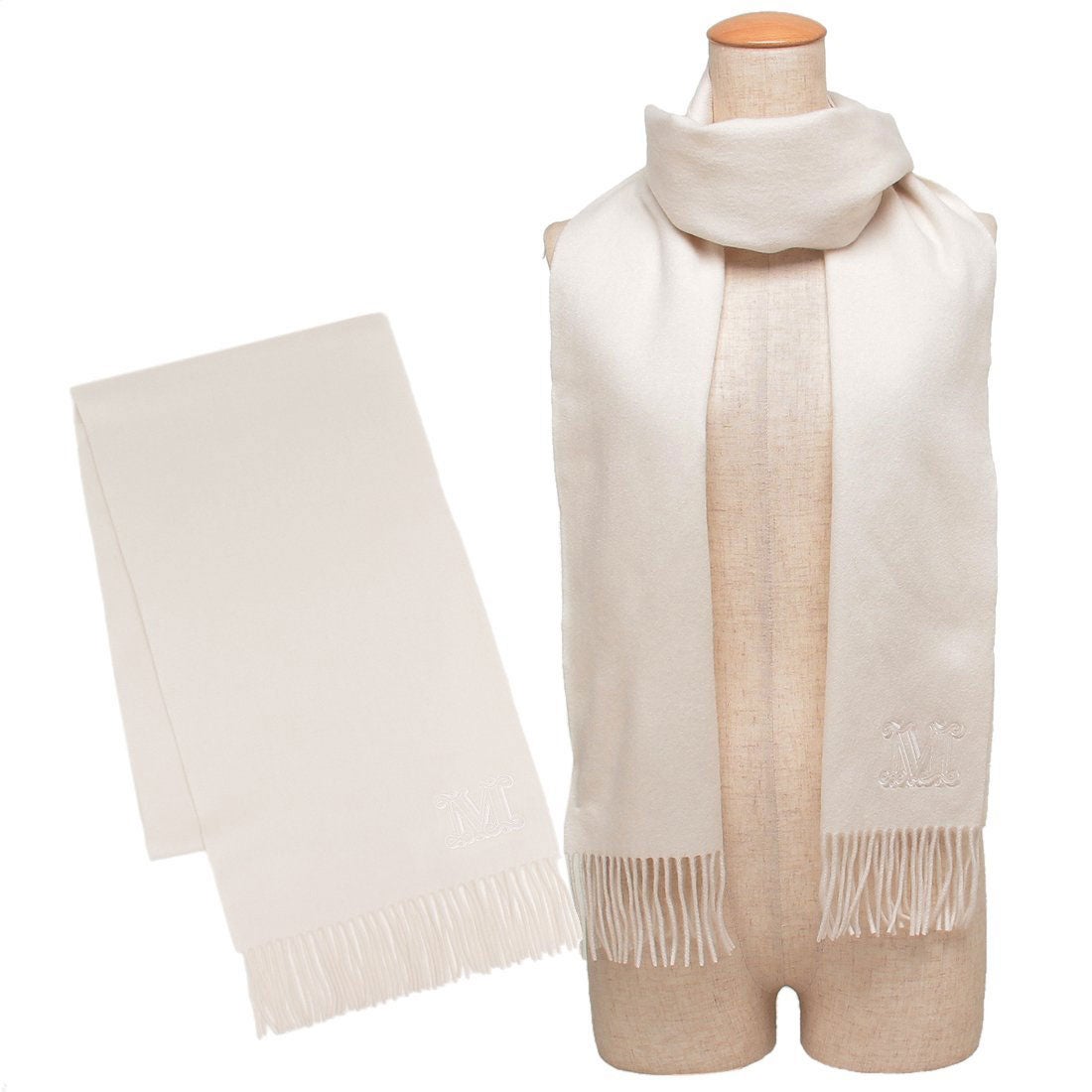 マックスマーラ Max Mara ストール カシミア ホワイト レディース Max