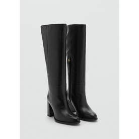 レザーロングブーツ .-- FANGA （ブラック） -MANGO - マンゴ公式