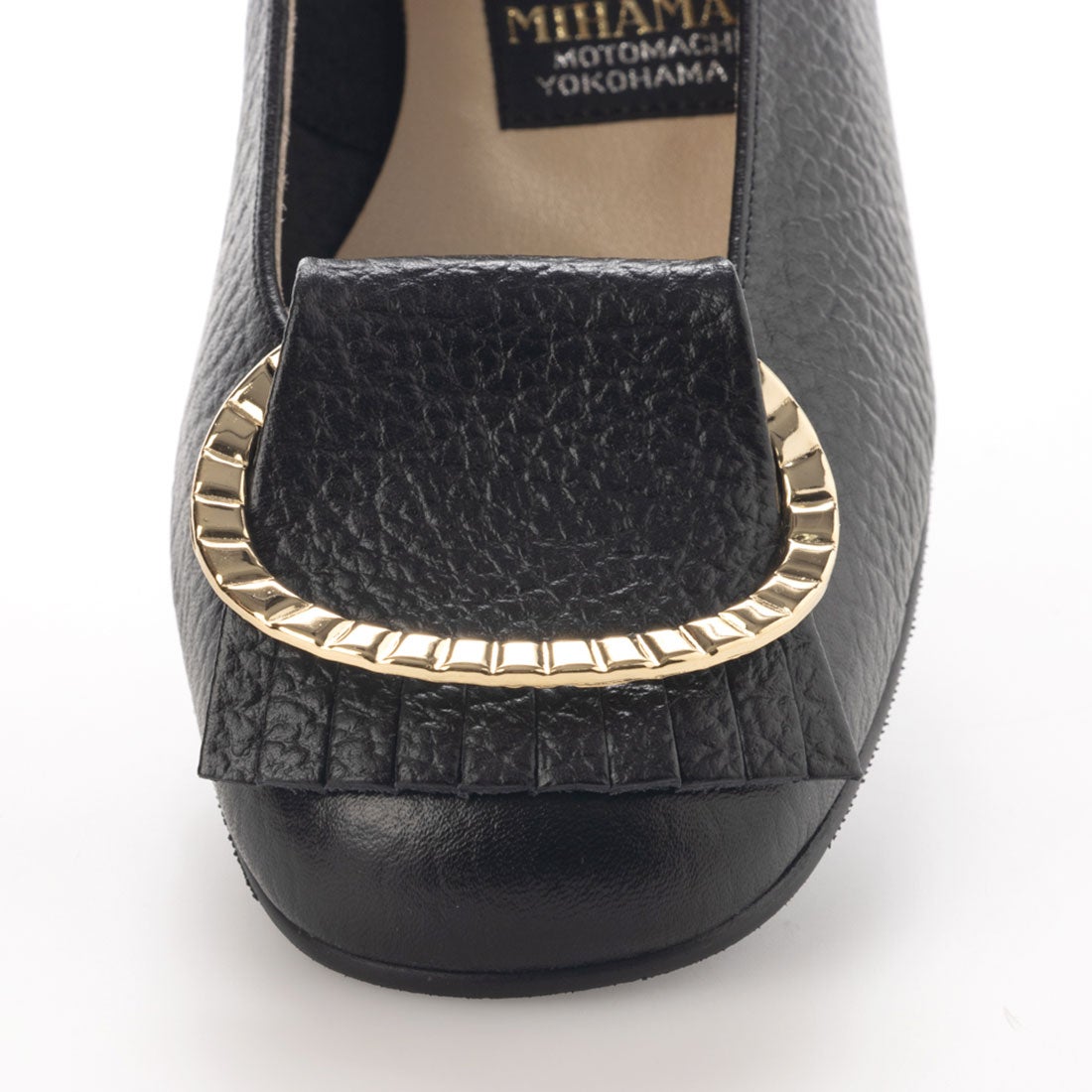 ミハマ MIHAMA カジュアルシューズ （黒型押） -靴＆ファッション通販