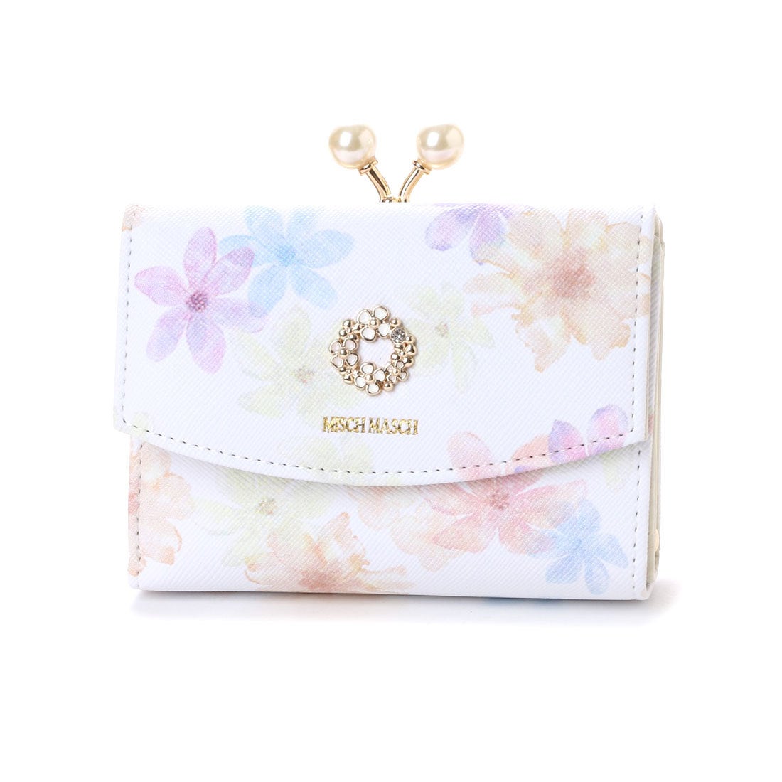 ミッシュマッシュ MISCH MASCH パフィー 花柄プリントがま口折財布