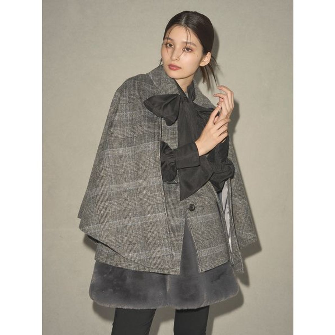 リリーブラウン LILY BROWN ビックボウタイブラウス （PNK） -靴