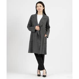 マダム ジョコンダ MADAM JOCONDE リバーシブル編み 紡毛ニットコート