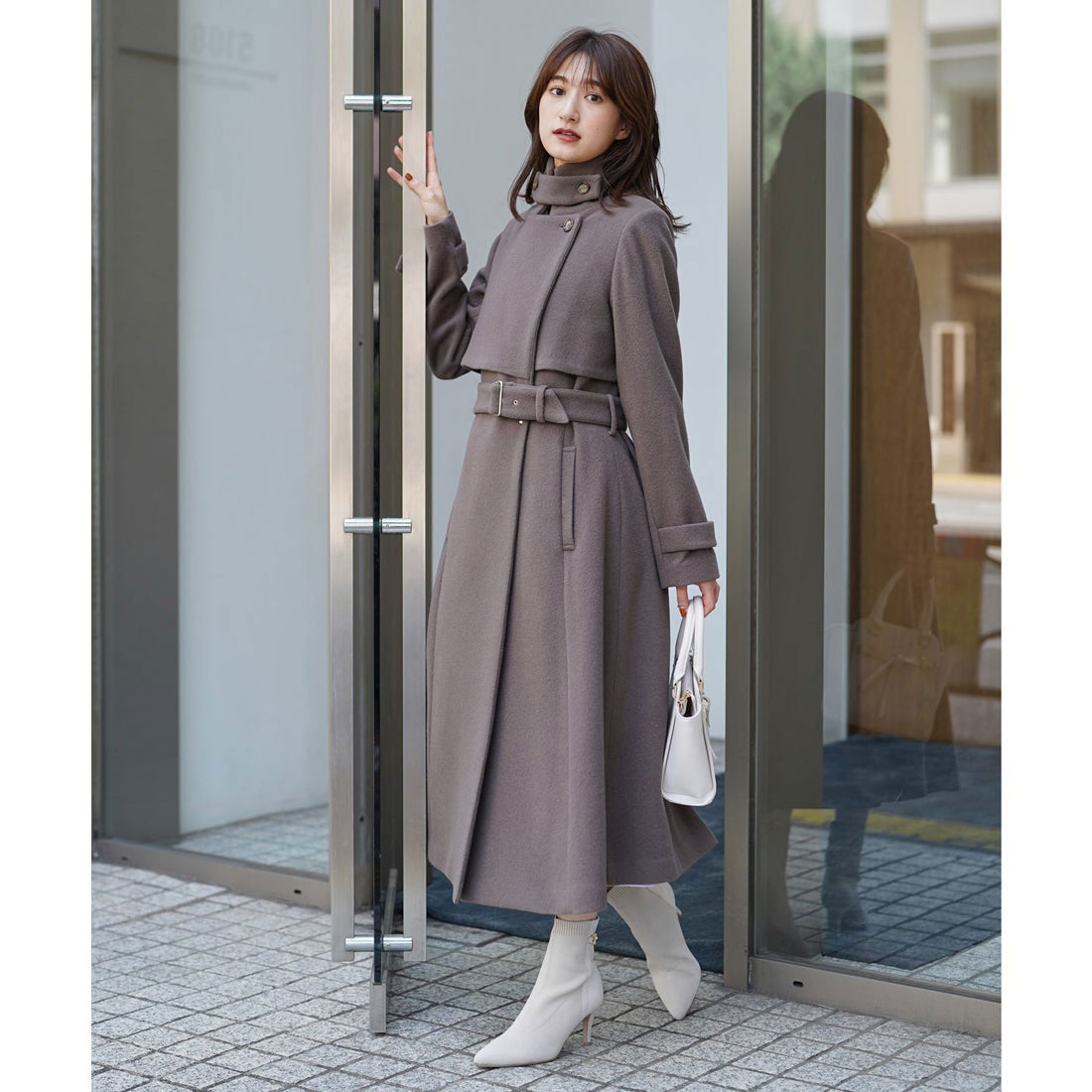 ノエラ NOELA 【追加生産】2WAYカラーウールトレンチコート （チャ