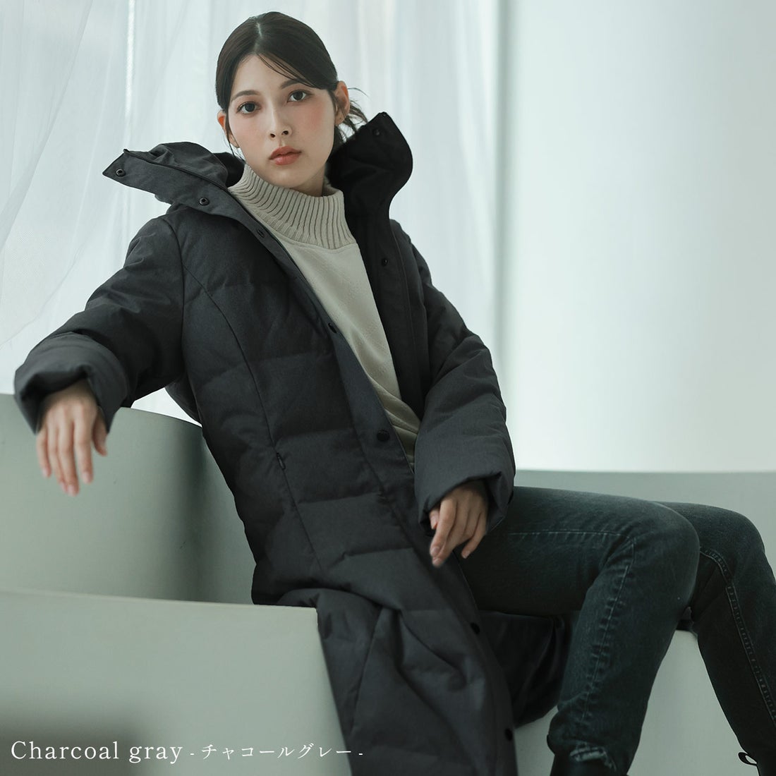 サンキョウショウカイ 三京商会 ダウンコートロング （21ライトグレー