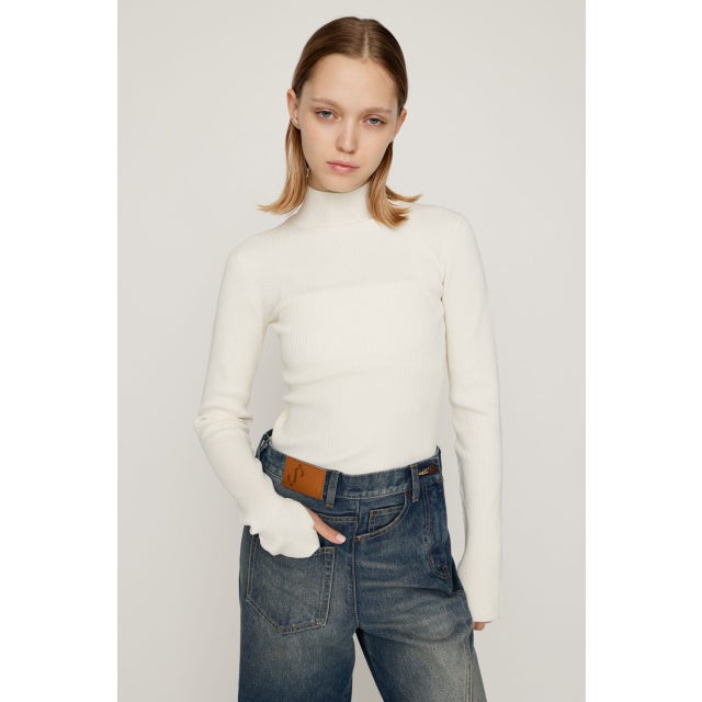 スライ SLY SHAGGY MIX FRONT ZIP トップス （M/BEG7） - ファッション