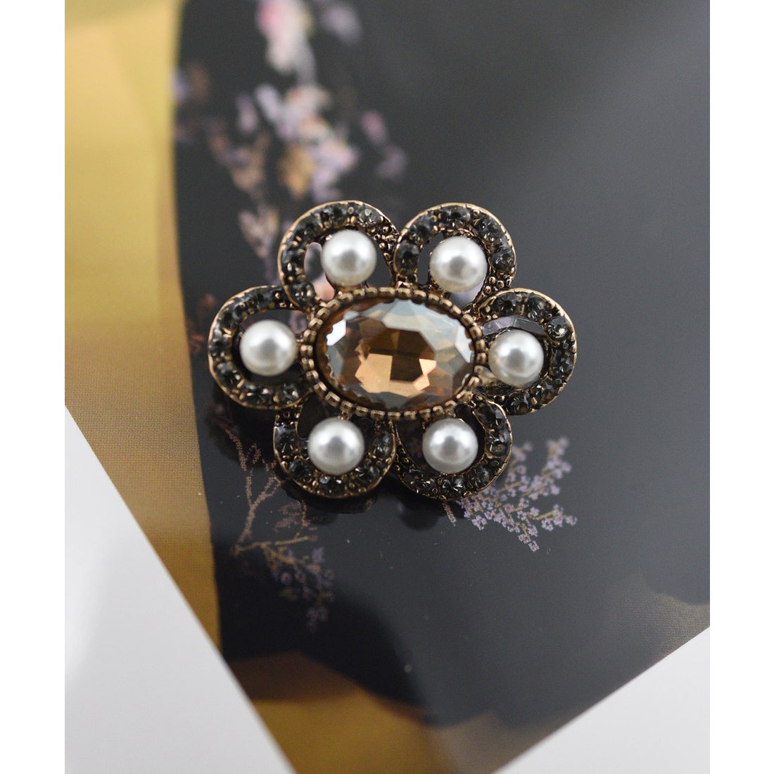 スタイロ styiro アンティークビジューブローチセット（ゴールド7