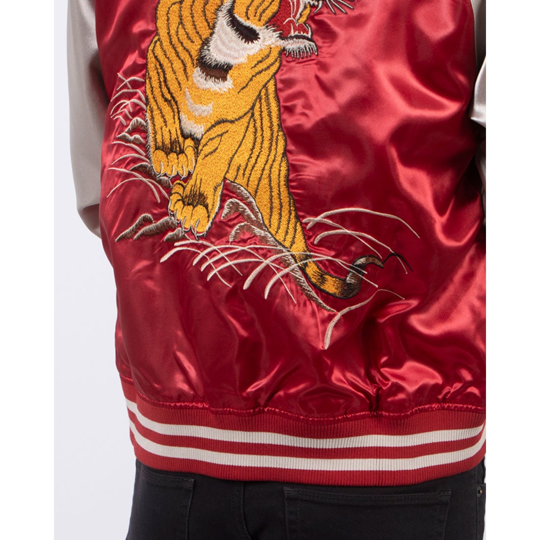 スタイルブロック STYLEBLOCK 刺繍入りスカジャン(虎) （レッド