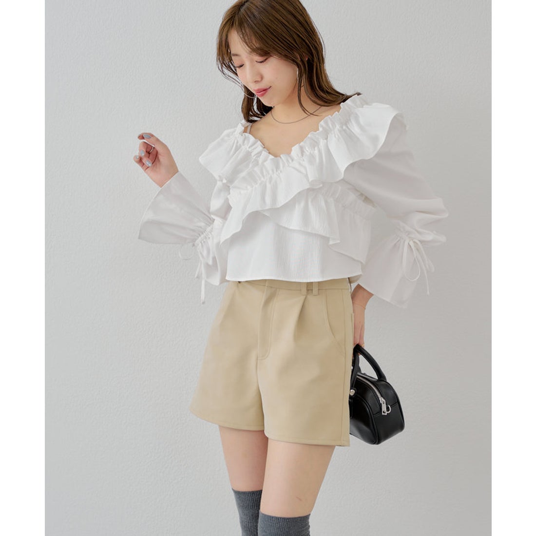 パル PAL 【Chico】スエードライクショートキュロットパンツ （beige