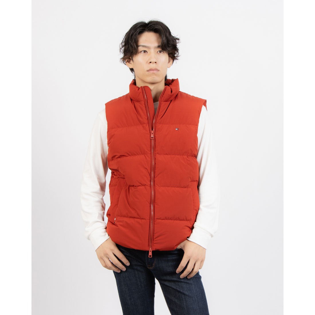 トミー ヒルフィガー TOMMY HILFIGER ダウンベスト （レッド