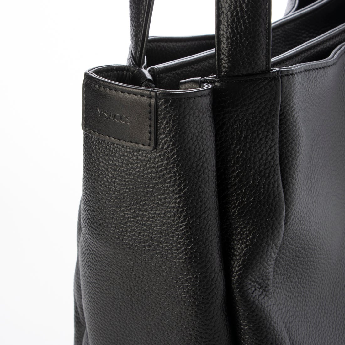 イザック Y'SACCS シュリンクレザートート Mサイズ （ブラック） -靴