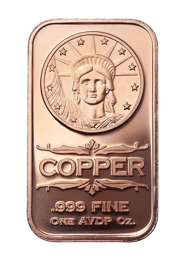 Buy 1 oz Liberty Head Copper Bar - Osborne Mint | SD Bullion