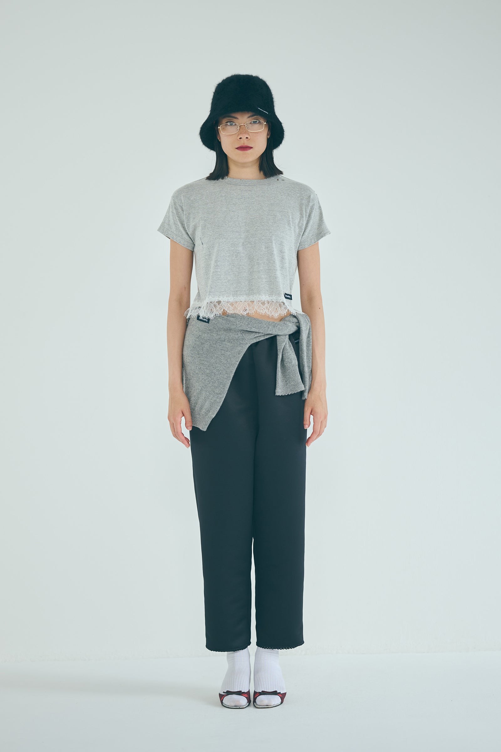 VINTAGE 88 DAMAGED SHORT LACE TEE – SEA