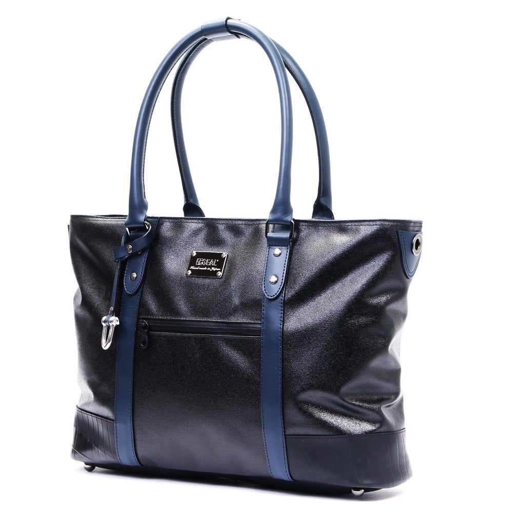 森野帆布コラボ／デザイナーズビジネスバッグ（ブラック×ネイビー