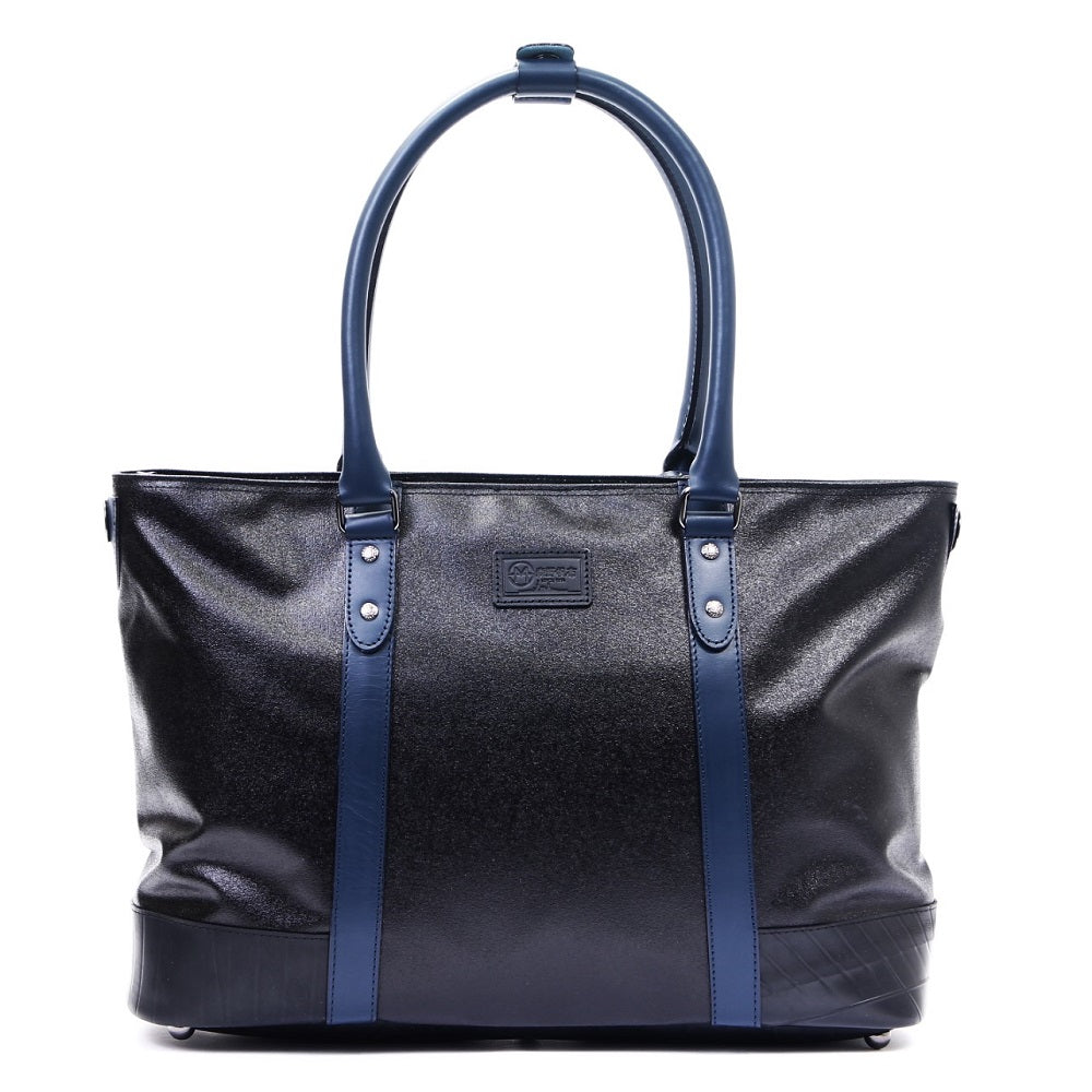 森野帆布コラボ／デザイナーズビジネスバッグ（ブラック×ネイビー