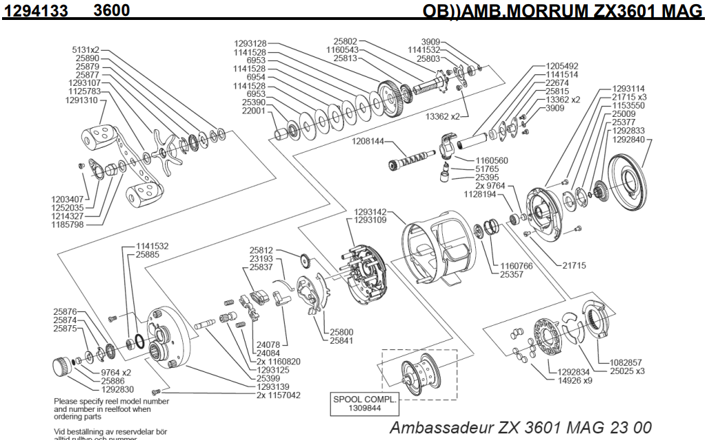 1294133 OB))AMB.MORRUM ZX3601 MAG | PureFishing Japan 製品リール