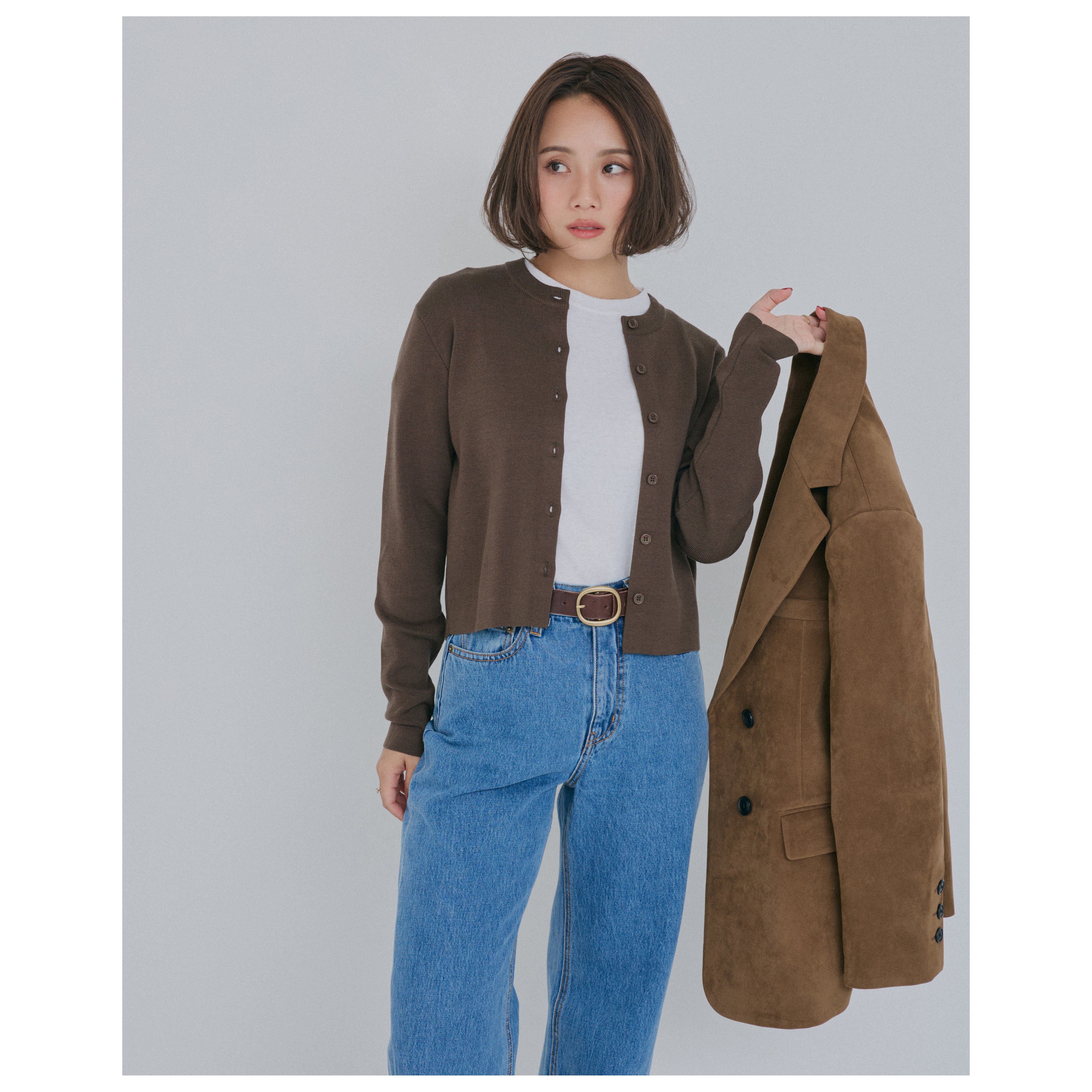 collab スエードライクオーバージャケット