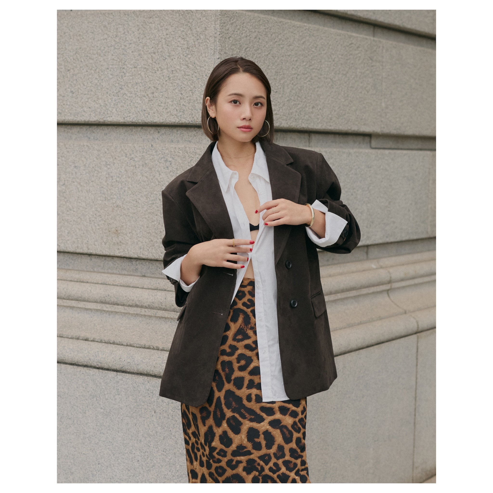 collab スエードライクオーバージャケット