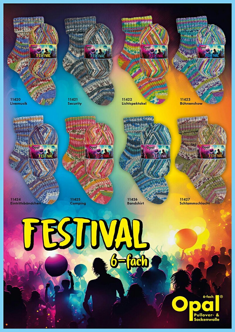Opal Festival 6-ply（フェスティバル）11420 11421 11422 11423 11424