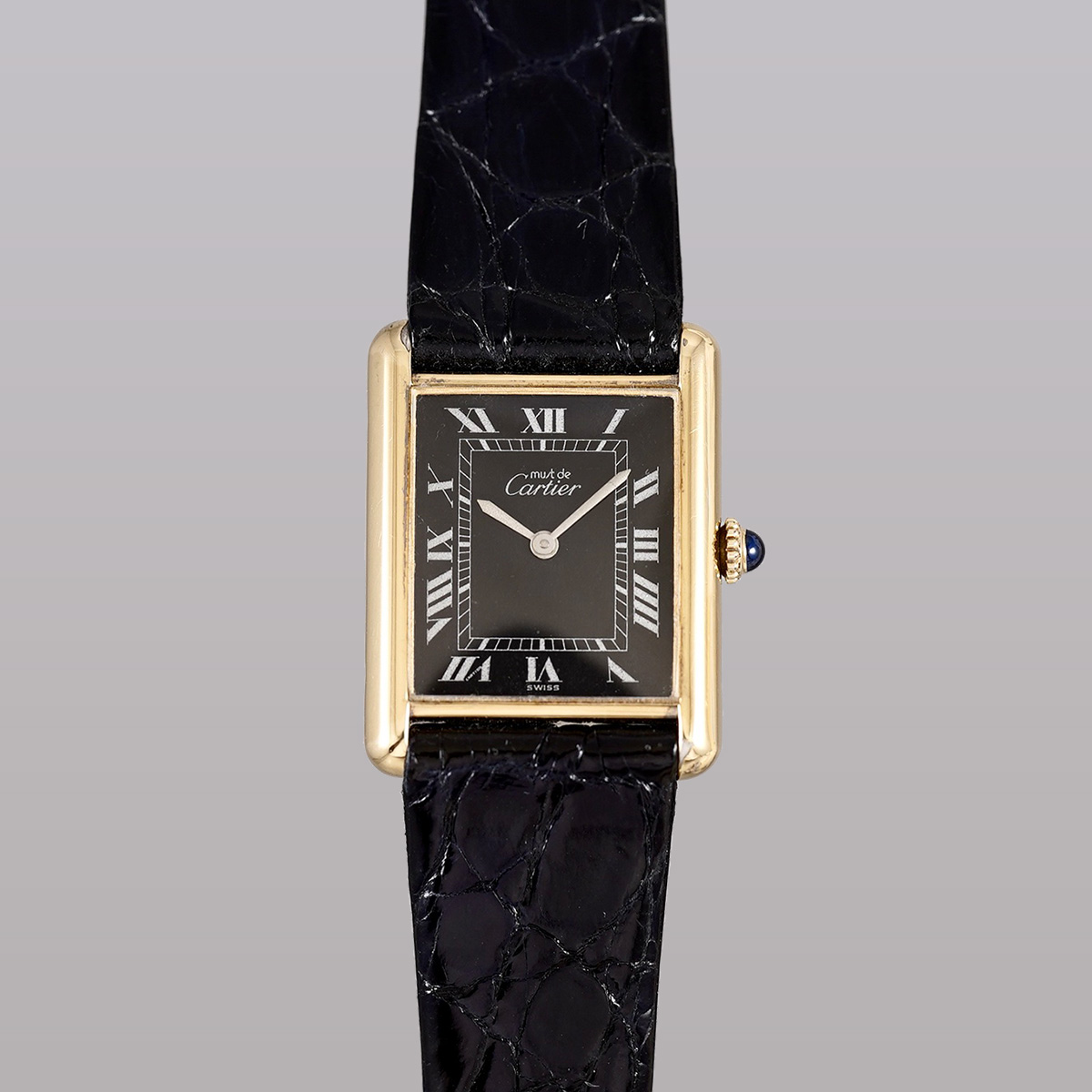 SELECT INC. [CARTIER マストタンク LM 手巻き ブラックローマン ONYX