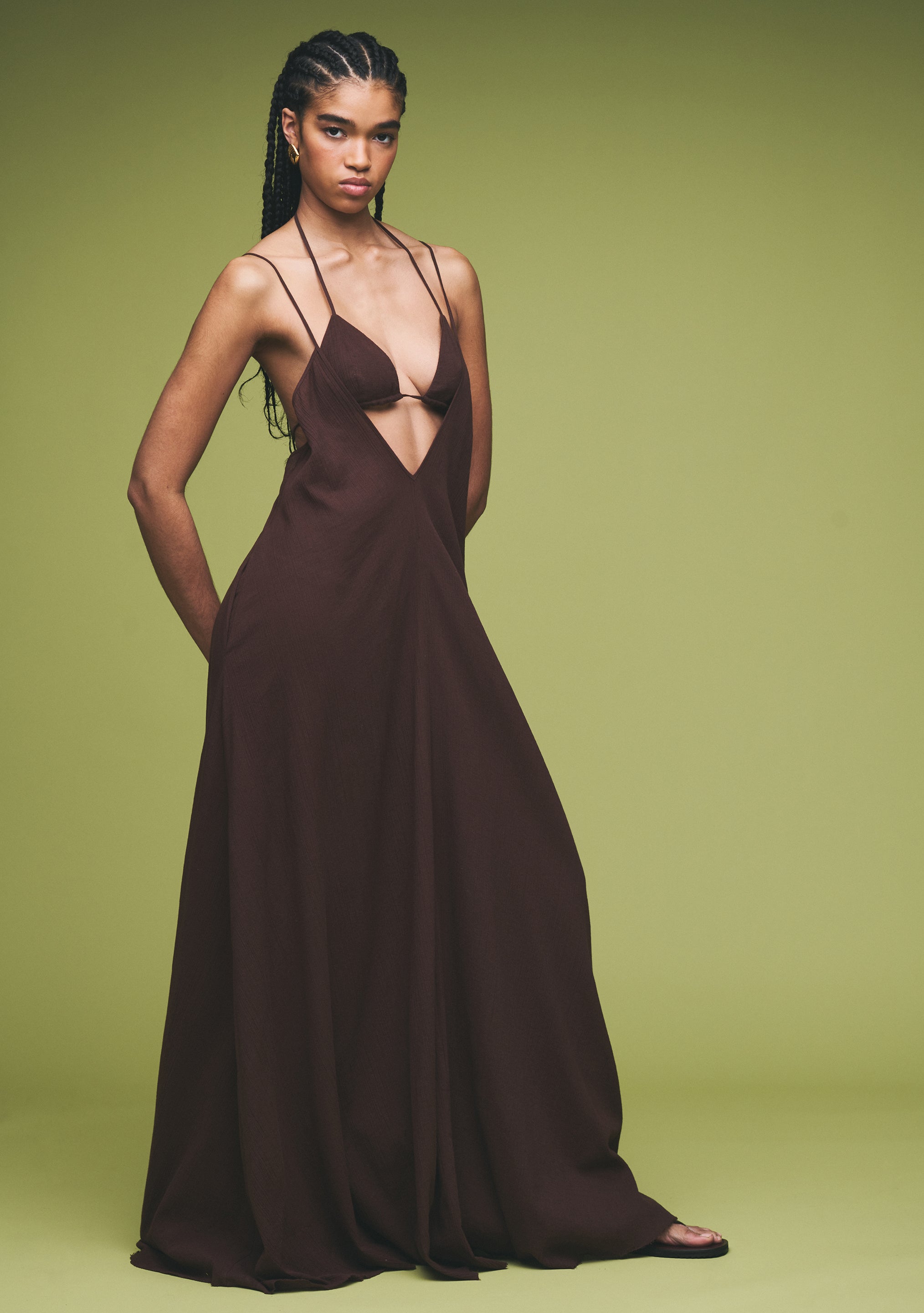 Deesee Linen Maxi Dress – SEROYA