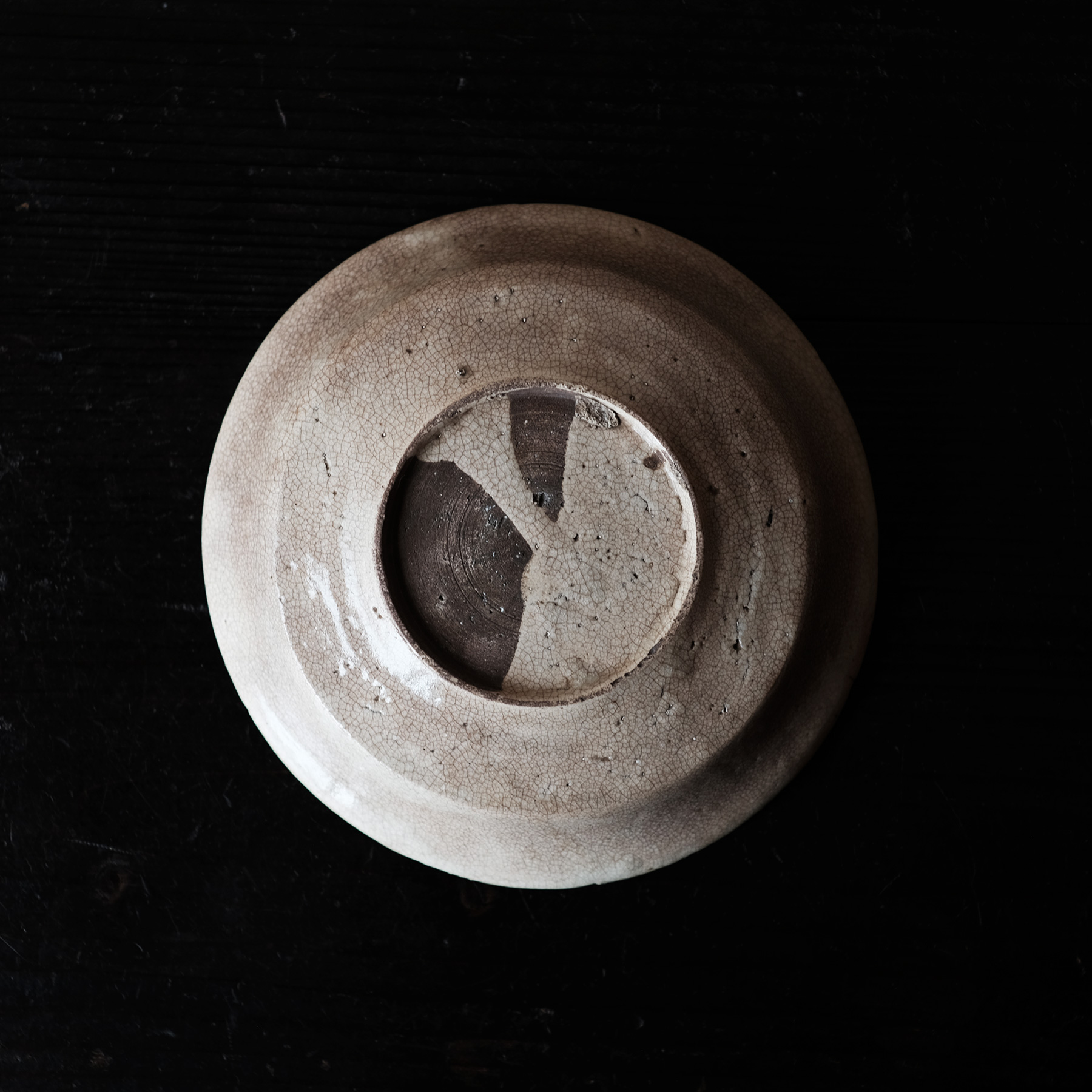 瀬戸 御深井焼 鉄絵輪花皿 | 骨董と詩学 Antique & Poetics | 蛇韻律