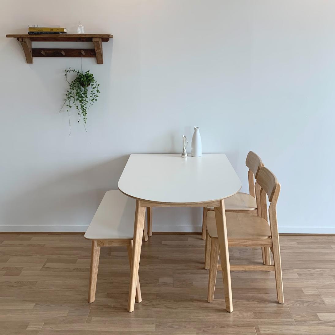 選べる椅子 ホワイト 半月型 ダイニングテーブル – S.F.Yammy
