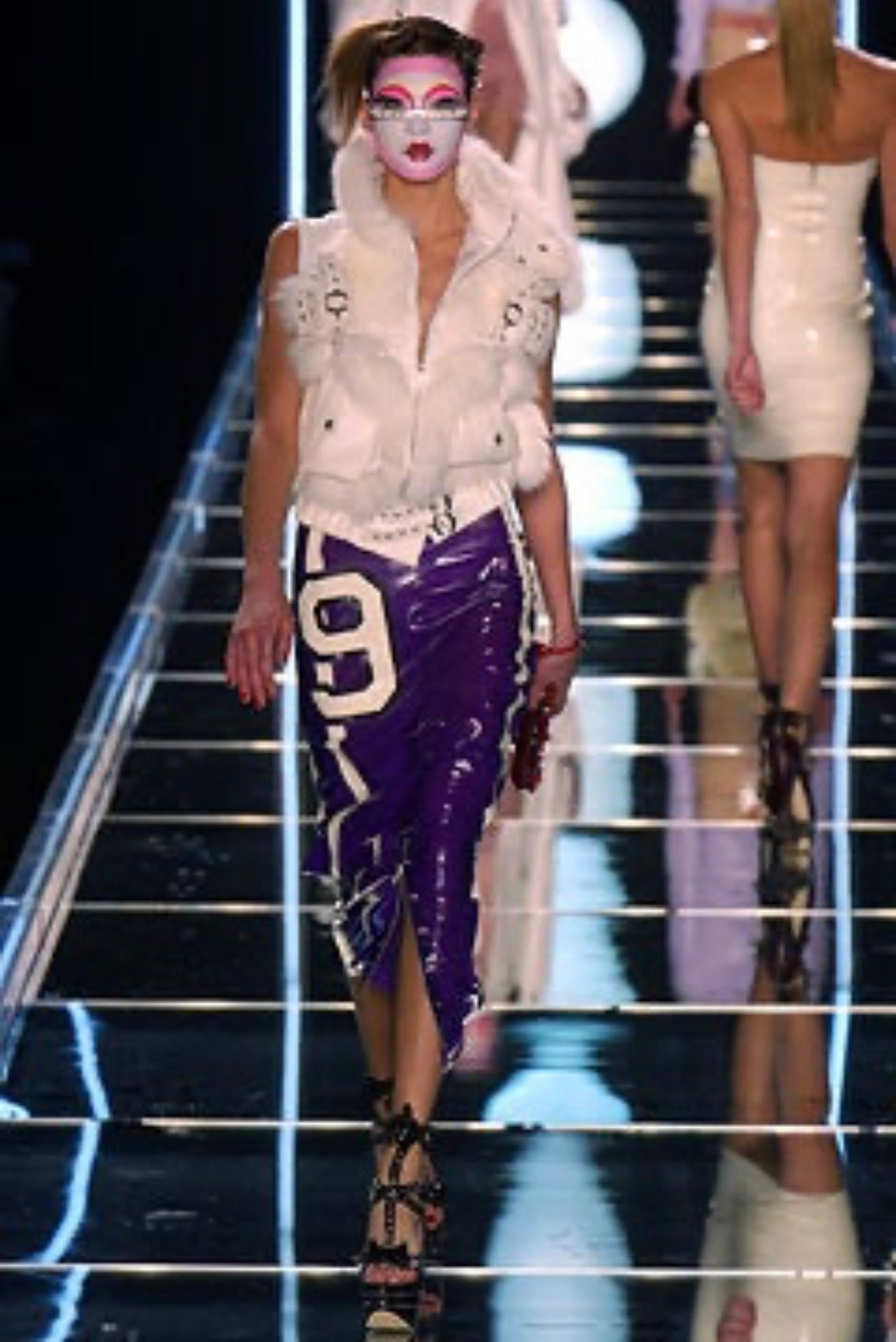 Christian Dior by John Galliano F/W 2003 sage leather and fur