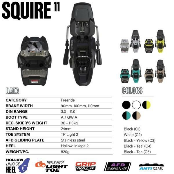 マーカー ビンディング SQUIRE 11 ブラック×タン MARKER スクワイヤ