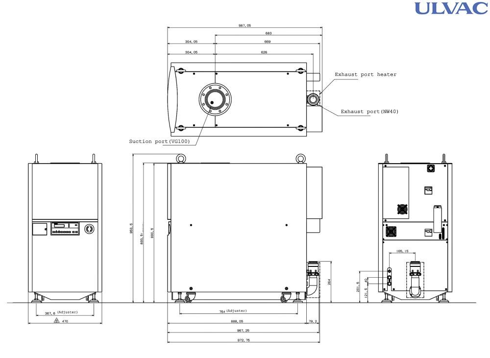 Model: HR｜多段ルーツ型ドライ真空ポンプ｜真空ポンプ（低・中真空