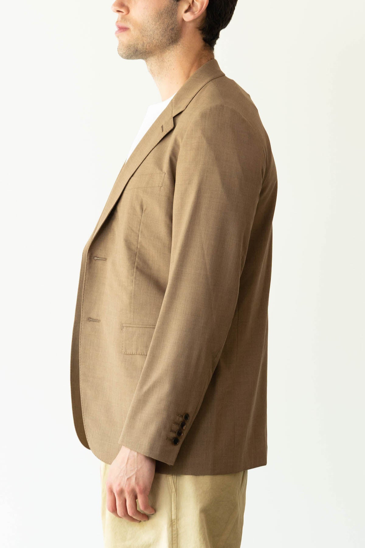 Auralee Super Fine Tropical Wool Jacket | Brown | Canoe Club