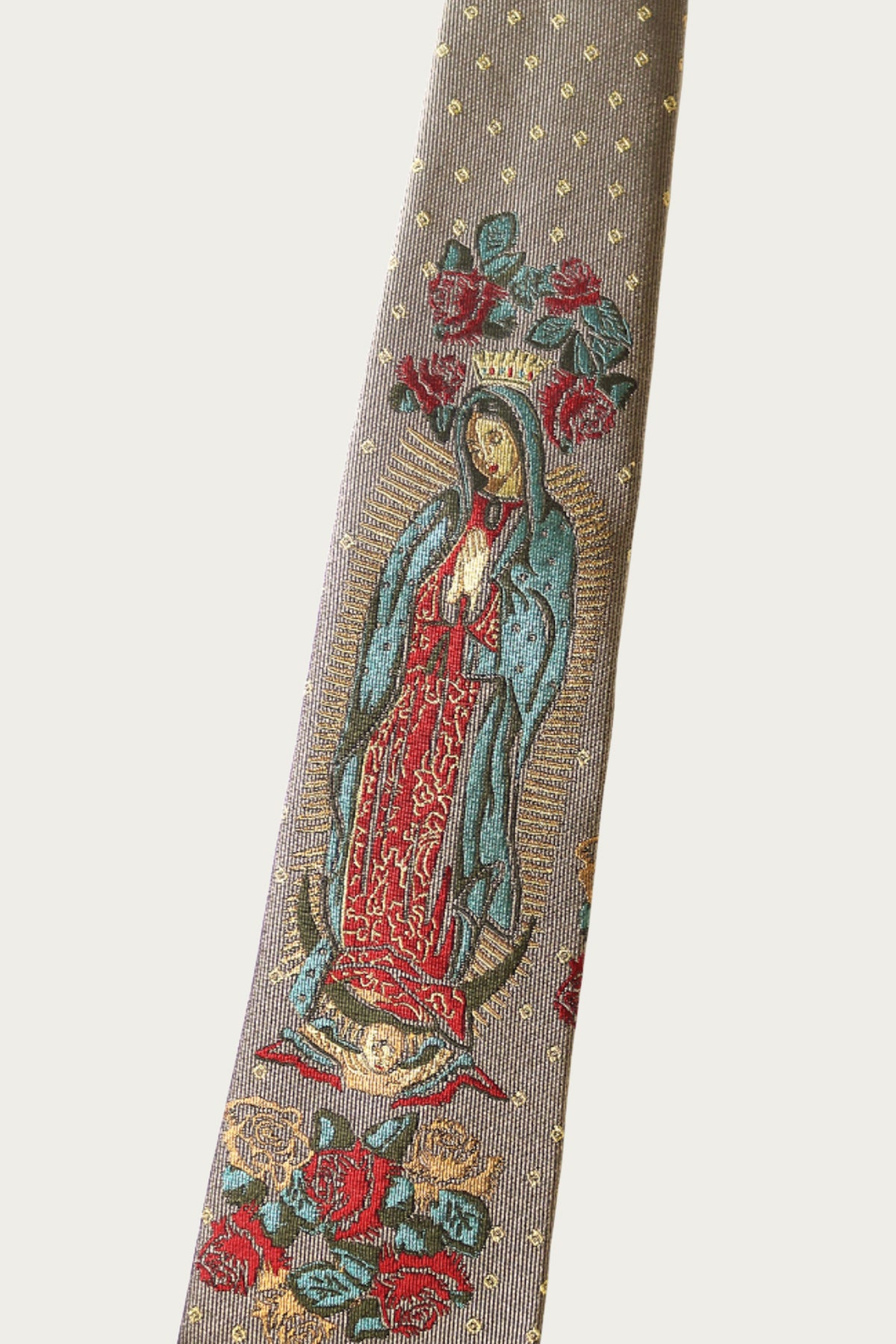 Kapital Silk Twill MARIA Tie | Green/Blue | Canoe Club