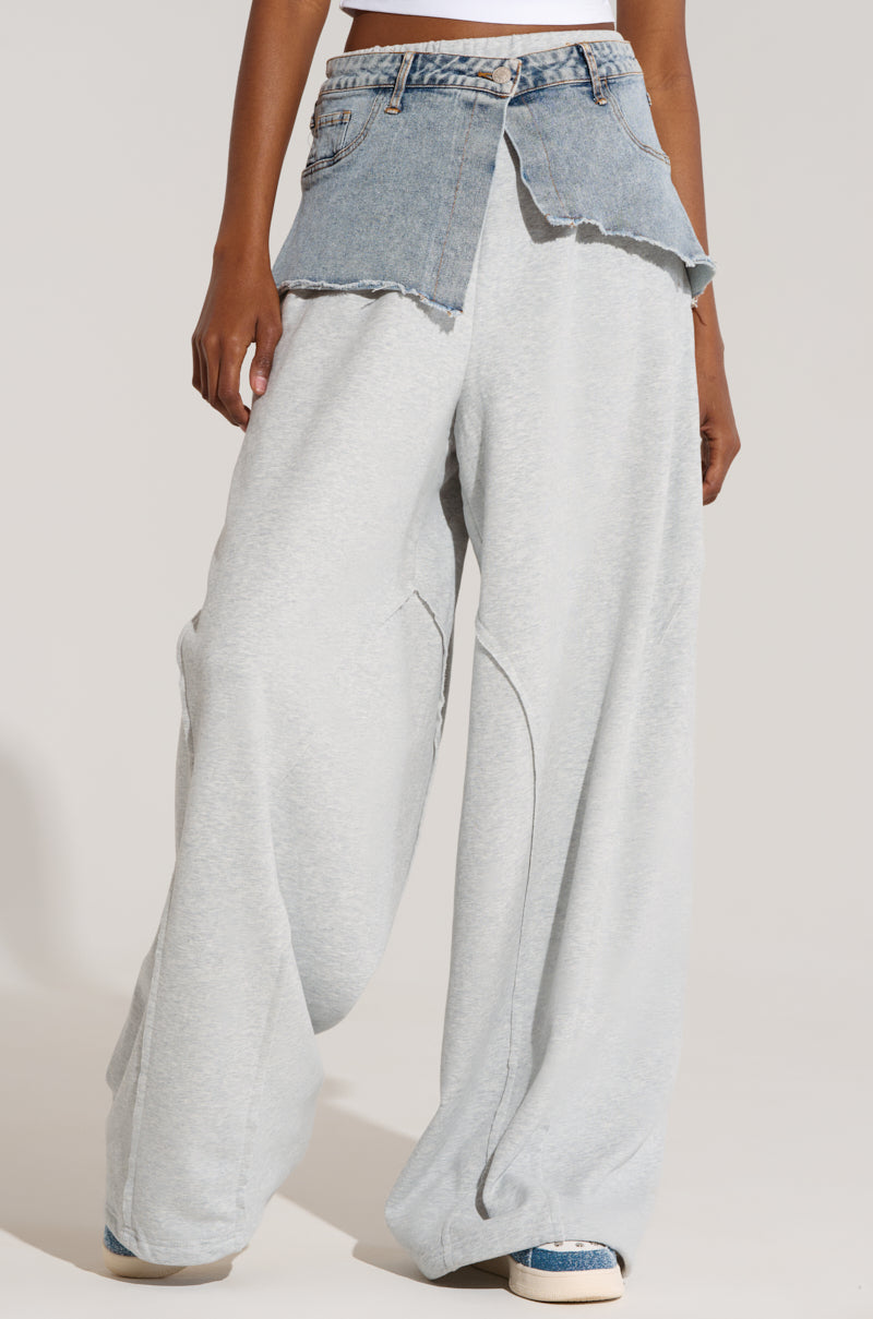 DYLAN DENIM BELTED SWEATPANT – AKIRA