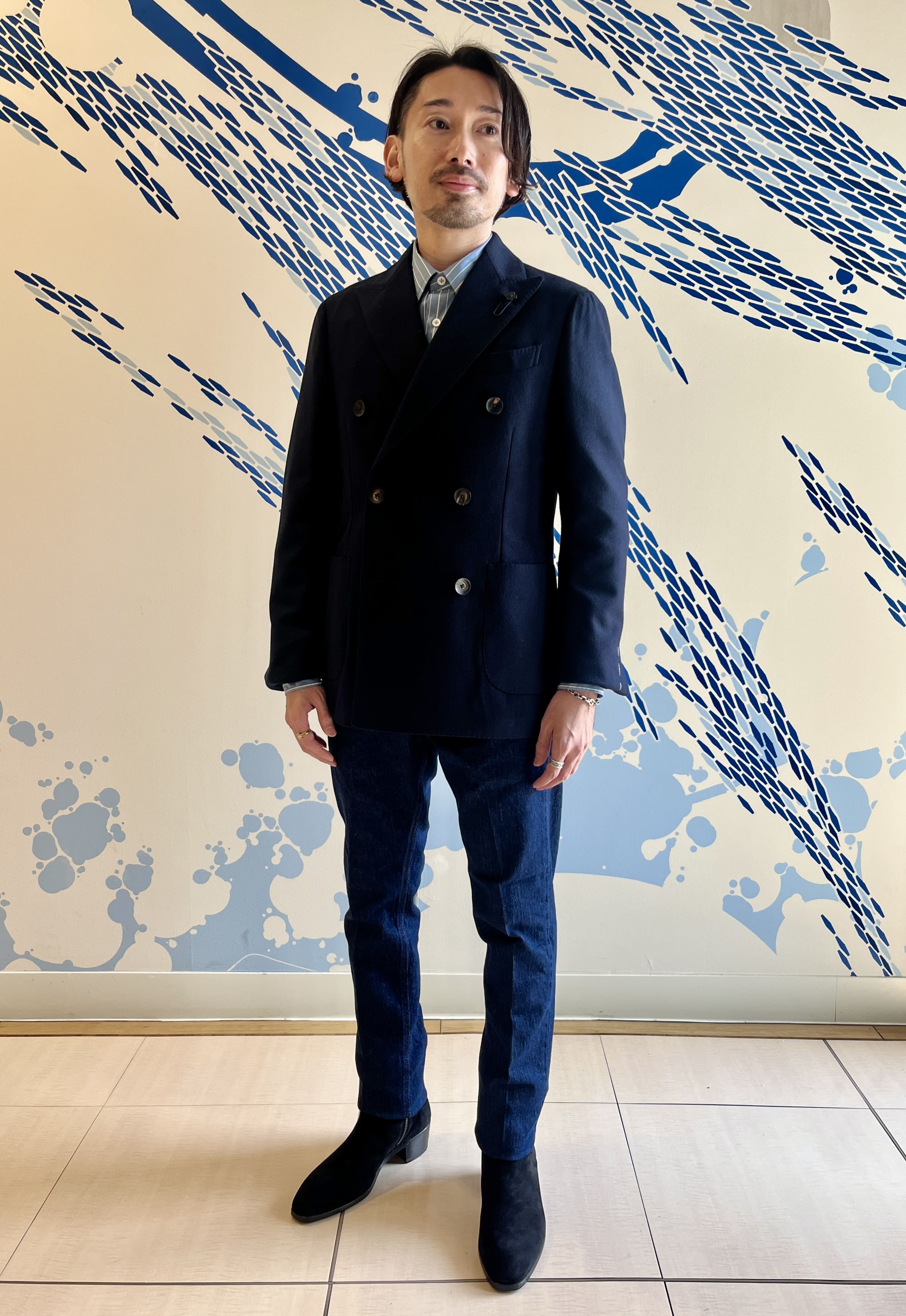 LARDINI》ウールカシミヤダブルジャケット | ラルディーニ | 大丸神戸