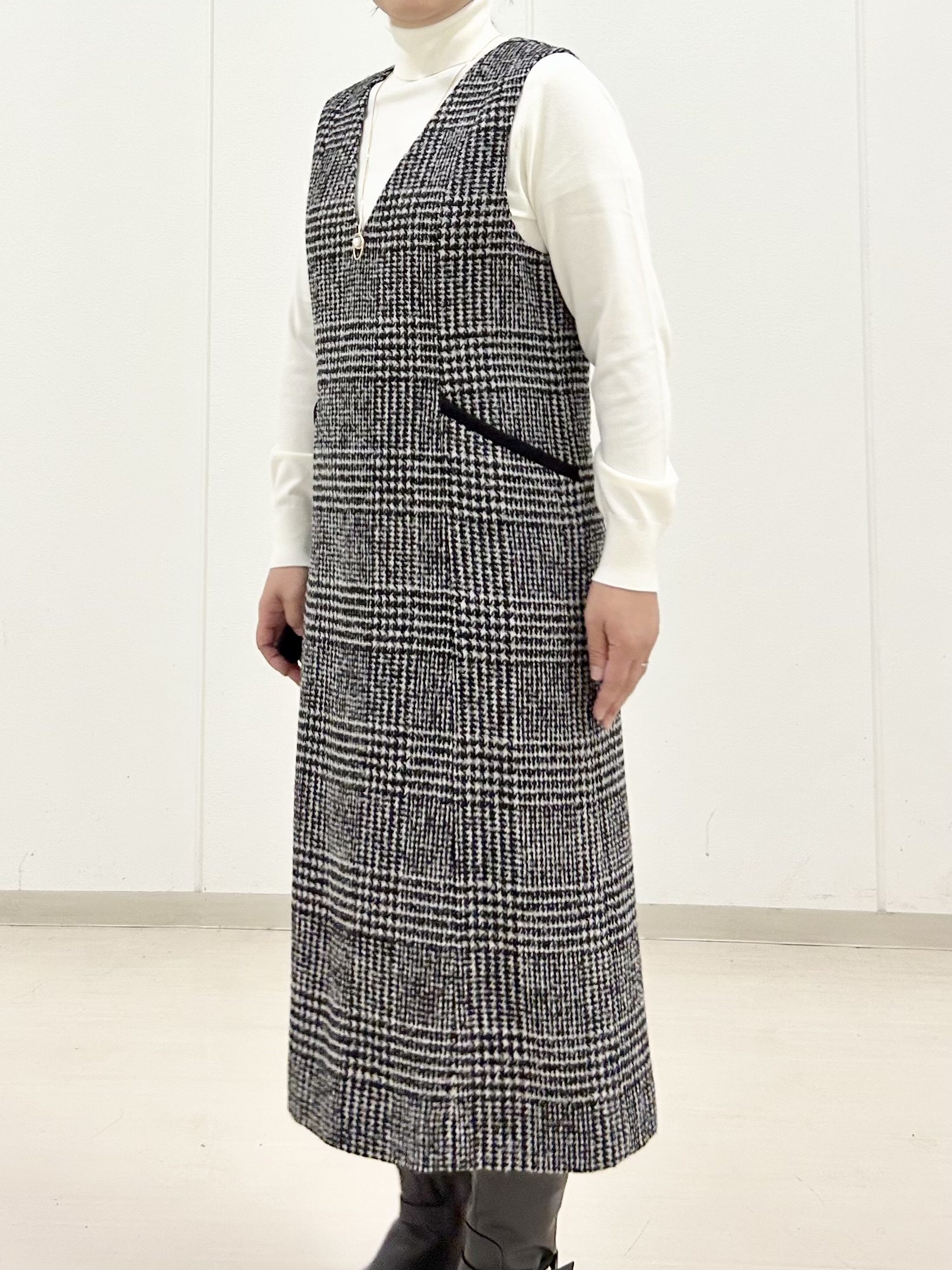 6F J.PRESS LADIES】クラシカルなチェックのジャンパースカート | J