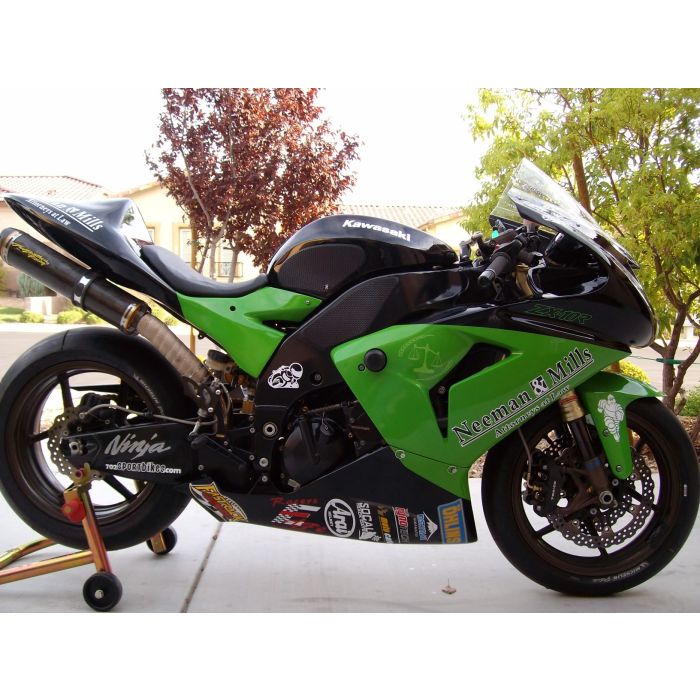 Techspec 62-0042-SS Snake Skin Tank Grips (Kawasaki ZX10 2004-2007)