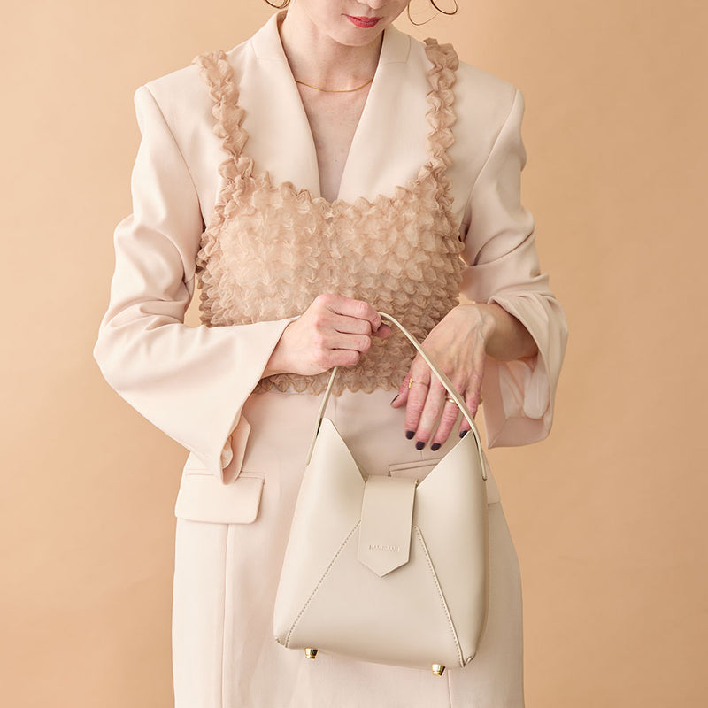 HASHIBAMI【Ha-1809-909 フェズ ワンハンドルバッグ】ベージュ