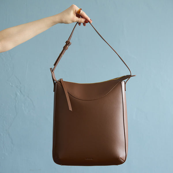 HASHIBAMI【Ha-2504-103 フェズ タテナガ ショルダーバッグ】ダーク