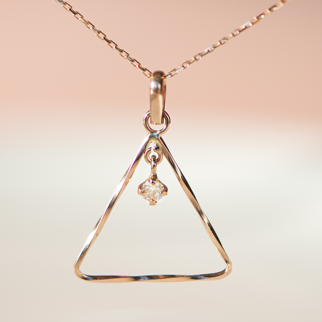 ネックレス K10ピンクゴールド ダイヤモンド アクセサリーPePe